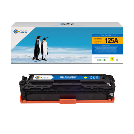 Compatible G&G HP CB542A/CE322A/CF212A toner amarillo - Reemplaza 125A/128A/131A