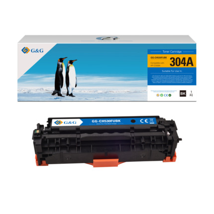 Compatible G&G HP CC530A/CE410X/CE410A/CF380X/CF380A toner negro - Reemplaza 304A/305X/305A/312X/312A