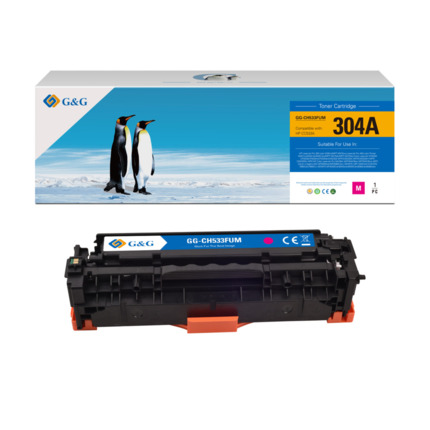 Compatible G&G HP CC533A/CE413A/CF383A toner magenta - Reemplaza 304A/305A/312A