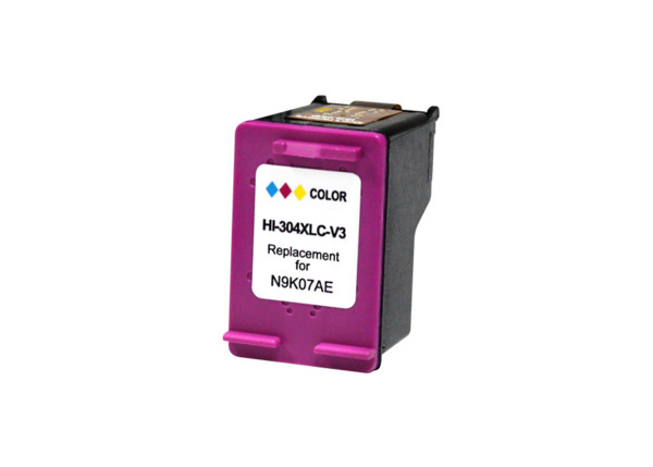 Compatible HP 304XL Color Cartucho de Tinta - Muestra Nivel de Tinta - Reemplaza N9K07AE/N9K05AE
