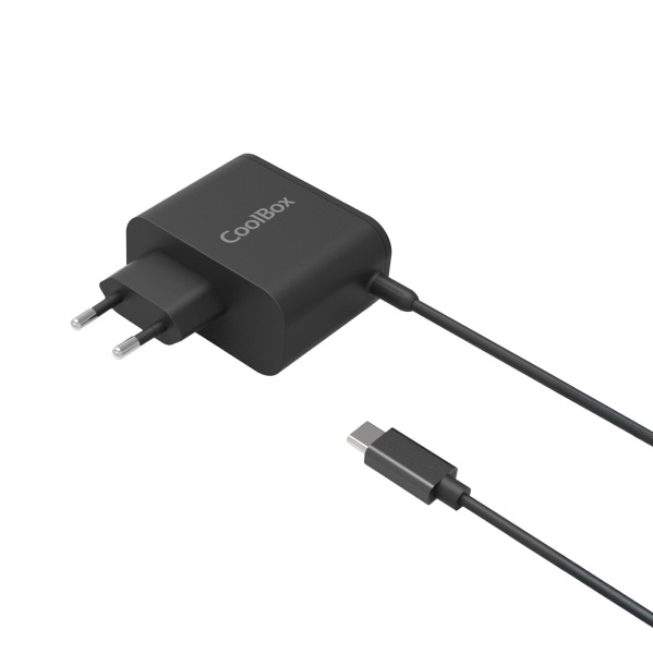 Coolbox Cargador Universal para Portatil 65W USB-C - Compatible con QC3.0 - TecnologÃa GaN - Cable de 1.20m