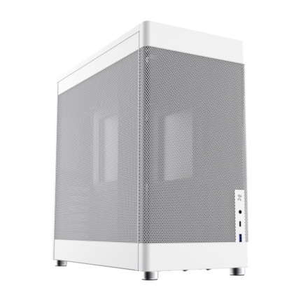 Coolbox MESH MP1 Caja Torre ATX, Micro ATX, Mini-ITX - TamaÃ±o HDD 2.5", 3.5" - USB-A 3.2, USB-C y Audio - Soporta Refrigeracion Liquida - Color Blancoi