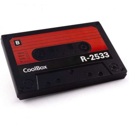 CoolBox SlimChase R-2533 Retro Caja Externa Disco SSD y HDD 2.5" SATA a USB 3.0 - DiseÃ±o Cassette de Audio