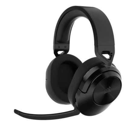 Corsair HS55 Wireless Auriculares Gaming Inalambricos con Microfono - Conectividad Bluetooth 5.4 e Inalmabrica 2.4Ghz - Sonido Inmersivo 7.1 - Autonomia hasta 24h - Color Carbon