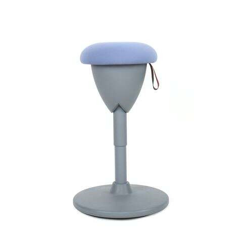 Cromad Design Taburete Multiusos - Asiento con Altura Ajustable - Giro de 360º - Tejido a Prueba de Agua - Color Azul Claro/Gri