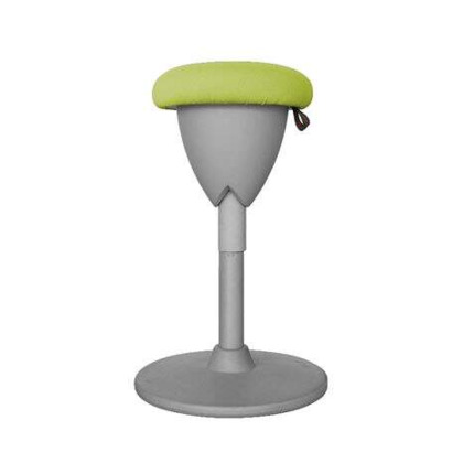 Cromad Design Taburete Multiusos - Asiento con Altura Ajustable - Giro de 360º - Tejido a Prueba de Agua - Color Verde/Gris