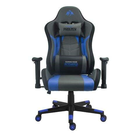 Cromad Serie Phoenix Silla Gaming - Altura Regulable con Piston de Gas Clase 2 - Reclinable hasta 180º - Cojines Lumbar y Cervi