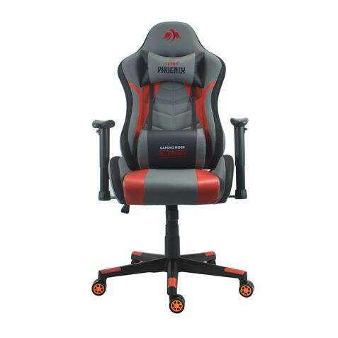 Cromad Serie Phoenix Silla Gaming - Altura Regulable con Piston de Gas Clase 2 - Reclinable hasta 180º - Cojines Lumbar y Cervi