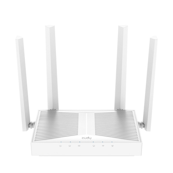 Cudy Router WiFi 6 Mesh Gigabit Dual Band AX3000 - Velocidad hasta 1000Mbps - 5 Puertos - 4 Antenas Fijas de 5dBi - Tecnologia M