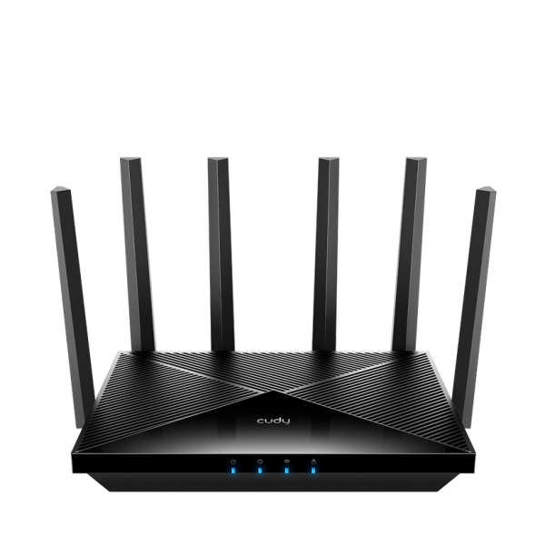 Cudy Router WiFi 7 Mesh Tribanda BE11000 de 2.5G - Velocidad hasta 2500Mbps - 4 Puertos - 6 Antenas Fijas de 5dBi - Tecnologia M