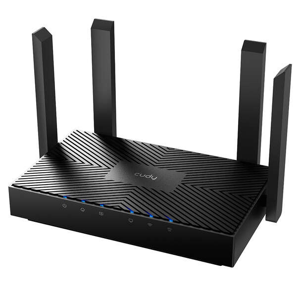 Cudy WR3000 Smart Router WiFi 6 AX3000 Doble Banda - 1x Puerto Wan 1000/100/10 Mbps y 3x Puertos Lan 1000/100/10 Mbps - 4 Antena