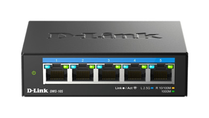 D-Link Switch 5 Puertos Multigigabit 2.5G No Gestionado - Switching 25 Gbps - Chasis Metalico