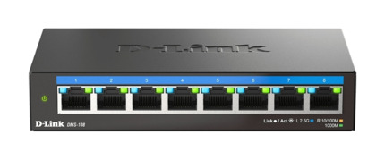 D-Link Switch 8 Puertos Multigigabit 2.5G No Gestionado - Switching 40 Gbps - Chasis Metalico