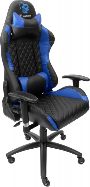 DeepGaming DeepCommand2 Silla Gaming - Reposabrazos - Ruedas de Silicona - Asiento Ergonómico - CojÃn Lumbar y Cervical - Base