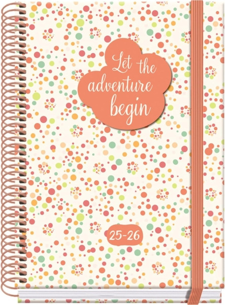 Dohe Bubbles Agenda Escolar 25/26 Espiral A5 - Dia Pagina - Papel 70g/m2 - 4 Hojas de Pegatinas - Cubierta de Carton Plastificad