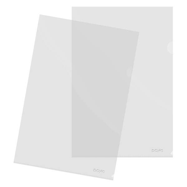 Dohe Caja de 100 Dossier con UÃ±ero TamaÃ±o Folio - Polipropileno Transparente Acabado Cristal