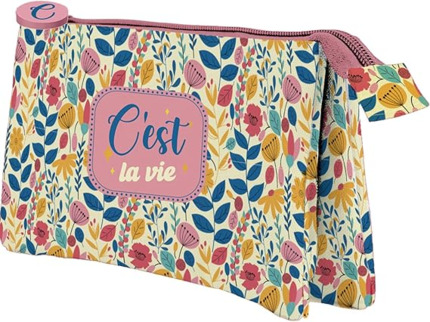 Dohe C`est la Vie Portatodo Triple - Cierre Doble con Cremallera y Tirador de Goma