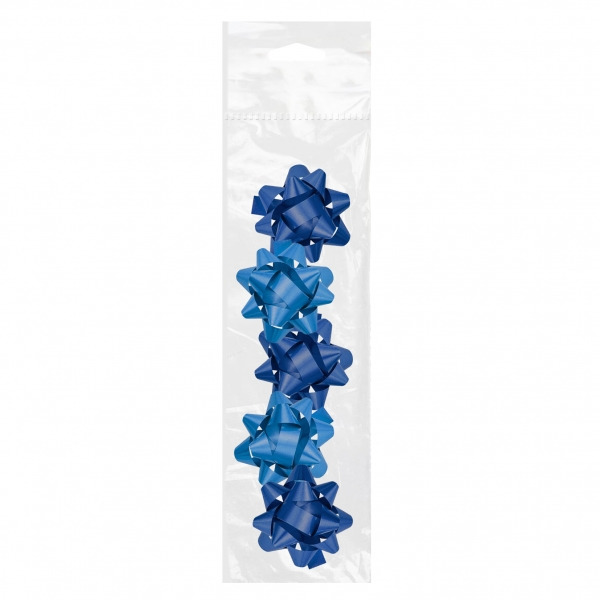 Dohe Chic Pack de 5 Lazos para Regalo - Forma de Estrella - TamaÃ±o 5.6cm - Color Azul