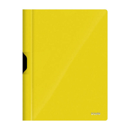 Dohe Dossier con Clip Metalico - TamaÃ±o A4 - Fabricado en Polipropileno Opaco de 350 Micras - Color Amarillo
