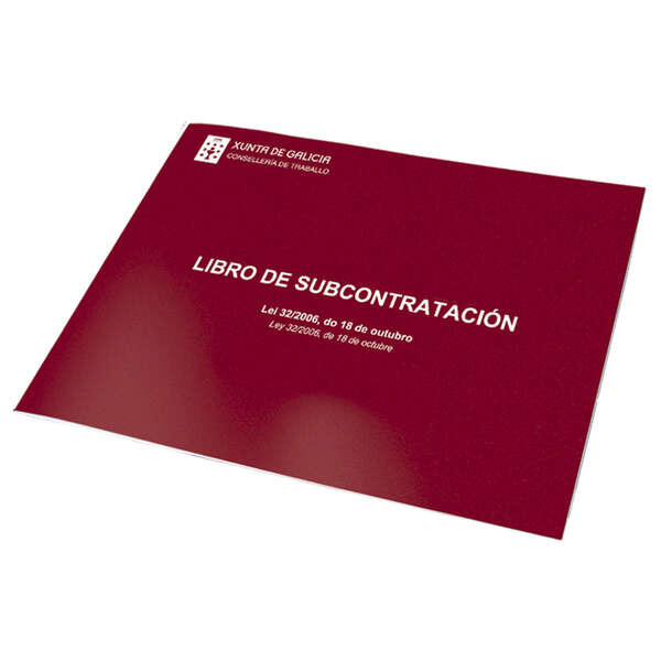 Dohe Libro de Subcontratacion Din A4 Apaisado Gallego/Castellano - 10 Hojas Numeradas - Hojas Autocopiativas