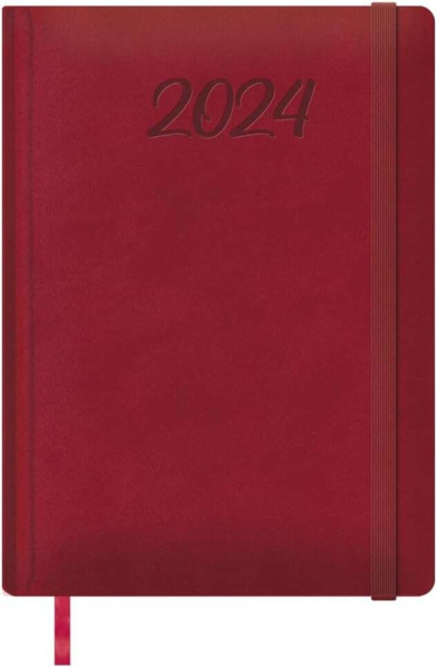 Dohe Manaos Agenda Anual - Dia Pagina - Cubierta en Polipiel - Cierre con Goma Elastica - Papel Ahuesado - Sabado y Domingo mism