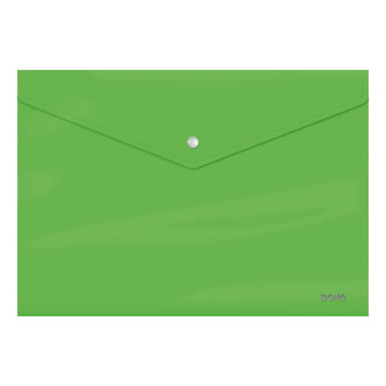Dohe Sobre Portadocumentos Tamaño Folio - Cierre de Broche - Polipropileno Cristal Opaco 200 Micras - Color Verde