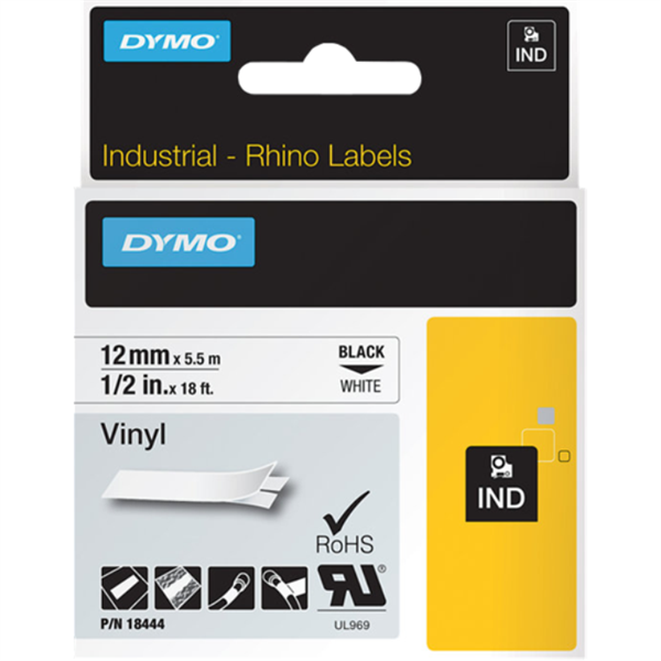 Dymo S0718600 (18444) negro sobre blanco original
