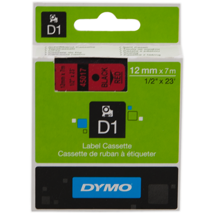 Dymo S0720570 (45017) negro sobre rojo original