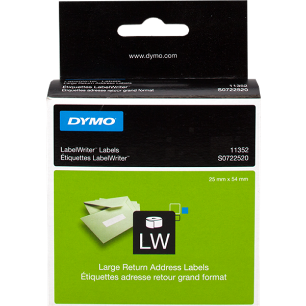 Dymo Dymo S0722520 LW Large Return Address Labels Pack of 500 5411313113526 54x25mm 