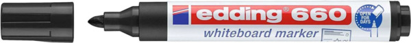 Edding 660 Rotulador para Pizarra Blanca - Punta Redonda - Trazo entre 1.5 y 3 mm. - Tinta Pigmentada - Recargable - Borrable en