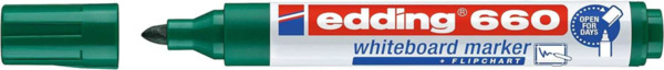 Edding 660 Rotulador para Pizarra Blanca - Punta Redonda - Trazo entre 1.5 y 3 mm. - Tinta Pigmentada - Recargable - Borrable en