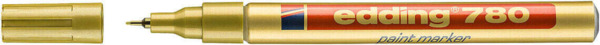 Edding 780 Rotulador Permanente de Tinta Opaca - Punta Redonda - Trazo 0.8mm - Puntas de Recambio Disponibles - Secado Rapido -