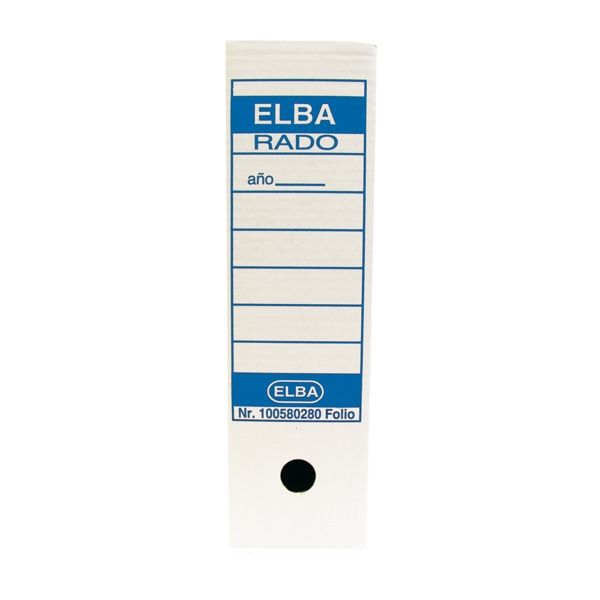 Elba Caja de Archivo Definitivo Folio Prolongado - Resistente y Duradera - Ideal para Organizar Documentos - Diseño Elegante y