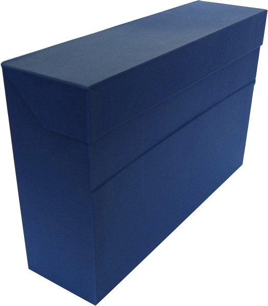 Elba Caja de Transferencia - Carton Forrado con Tela Geltex - Tapa con Cierre de Presion - Solapa Abatible - Medidas 39.6x25.4cm