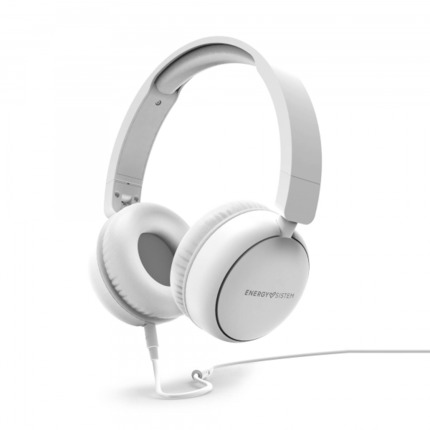Energy Sistem Auriculares Circumaurales - DiseÃ±o Ultraligero - Microfono Integrado - Cable Extraible - Compatibles con Mac/PC/Smartphone/Tablet - Color Blanco
