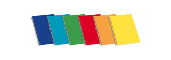 Enri 4º Tapa Dura Cuaderno Espiral 4x4 con Margen - 80 Hojas - Tapa Dura Resistente - Cuadriculado 4x4 con Margen - Espiral de