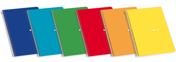 Enri Fº Tapa Dura Cuaderno Espiral Pauta 3 con Margen - 80 Hojas - Tapa Dura Resistente - Pauta 3 con Margen - Espiral para May