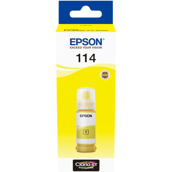 Epson 114 Amarillo Botella de Tinta Pigmentada Original - C13T07B440