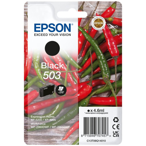 Epson 503 Negro Cartucho de Tinta Original - C13T09Q14010