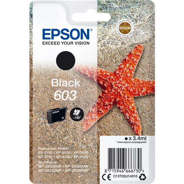 Epson 603 - C13T03U14010 tinta negro original