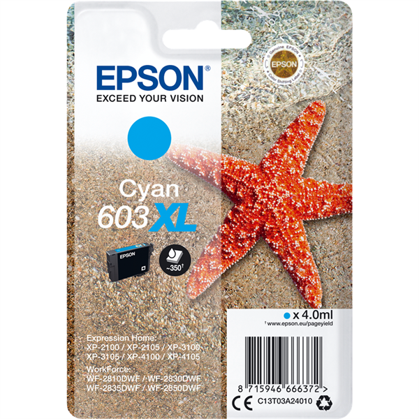 Epson 603XL - C13T03A24010 tinta cian original