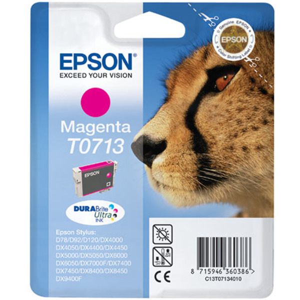 Epson T0713 Magenta Cartucho de Tinta Original - C13T07134012