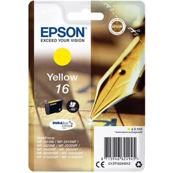 Epson T1624 Amarillo Cartucho de Tinta Original - C13T16244012