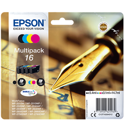 Epson 16 - C13T16264012 multipack negro cian magenta amarillo original