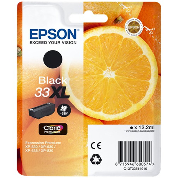 Epson T3351 (33XL) Negro Cartucho de Tinta Original - C13T33514012