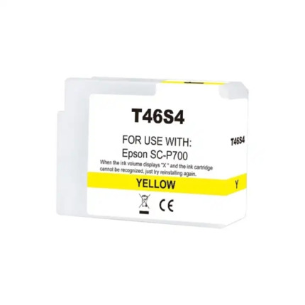 Compatible Epson T46S4 Amarillo Cartucho de Tinta Pigmentada - Reemplaza C13T46S400