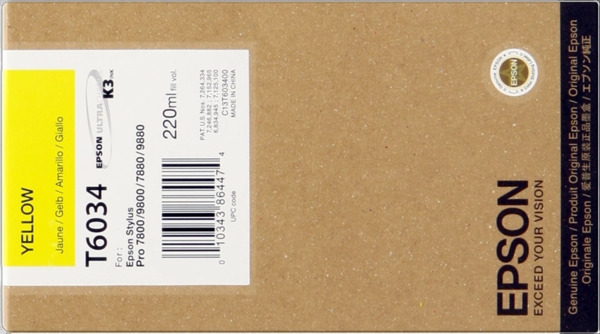 Epson T6034 Amarillo Cartucho de Tinta Original - C13T603400