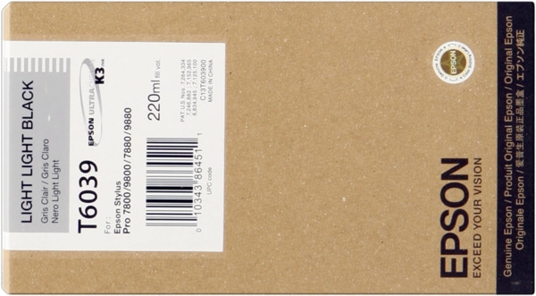 Epson T6039 Negro Light Light Cartucho de Tinta Original - C13T603900