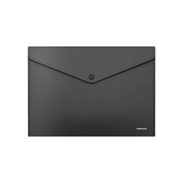 Erichkrause Fizzy Classic Sobre Portadocumentos ÃÂ4 - Fabricado en Plastico Opaco - Textura Rugosa - Color Negro
