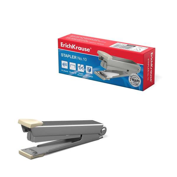 Erichkrause Grapadora Ã¢ââ10 Ferro - Grapa Hasta 15 Hojas - Acero de Alta Calidad - Color Negro